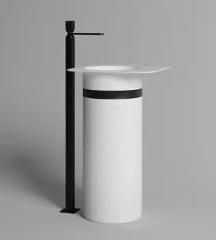 Раковина с пьедесталом «Salini» Ninfea 01 55/48 130221M искусственный камень белая