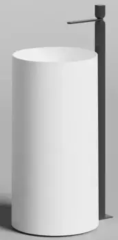 Раковина «Salini» Armonia Round 01 S-Stone с декоративной накладкой на слив искусственный камень белая матовая