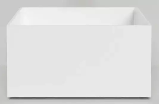 Раковина «Salini» Armonia Square 02 S-Stone с декоративной накладкой на слив искусственный камень белая матовая