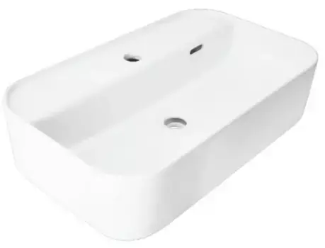 Раковина «Sanita Luxe» Infinity Shelf 60/36 WB.CT/Infinity/60-C.Shelf/WHT.G/S1 фарфоровая белая