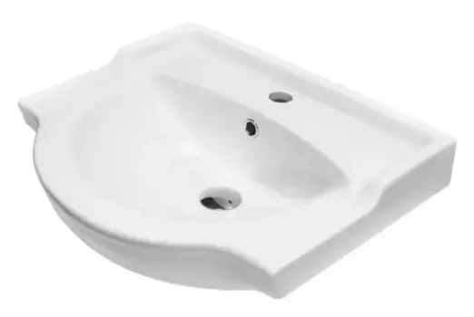 Раковина «Sanita Luxe» Real 56/46 WB.FN/Real/56-C/WHT.G/S1 фарфоровая белая