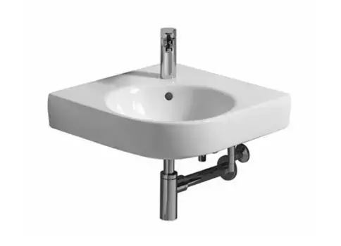 Раковина угловая «Geberit» Renova 45/40 276132000 фарфоровая белая