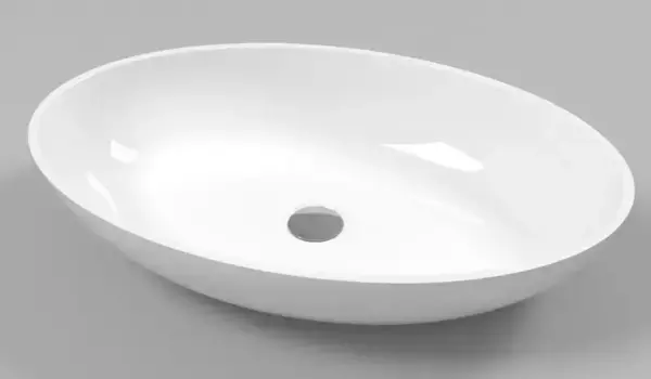 Раковина «Whitecross» Citrine 60/40 искусственный камень белая