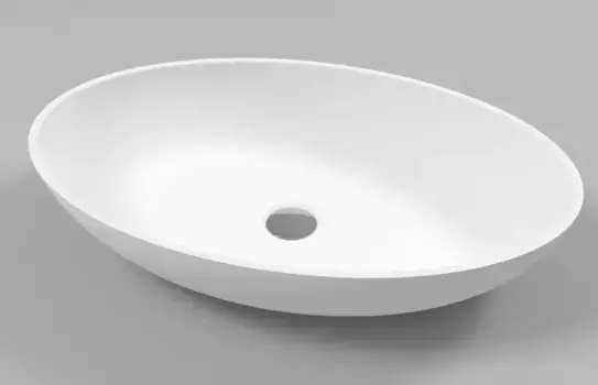 Раковина «Whitecross» Citrine 60/40 искусственный камень белая матовая