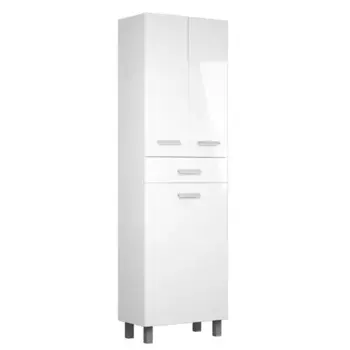 Шкаф «Veneciana» Гарда 60 с корзиной белая