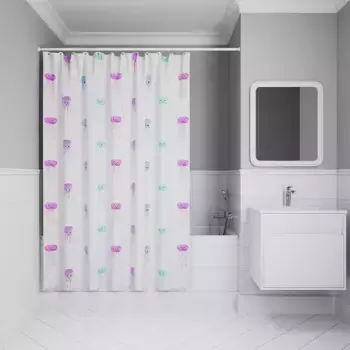 Штора для ванной «Iddis» Base BO03P18i11 180/200 белая