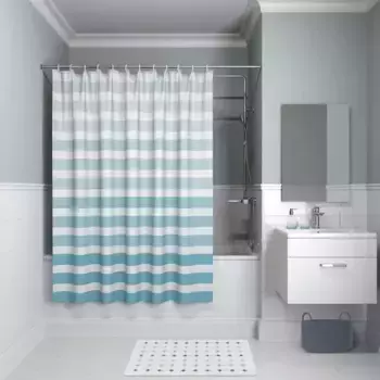 Штора для ванной «Iddis» Basic B05P218i11 180/180 голубая