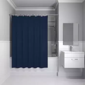 Штора для ванной «Iddis» Basic BL04P24i11 240/200 синяя