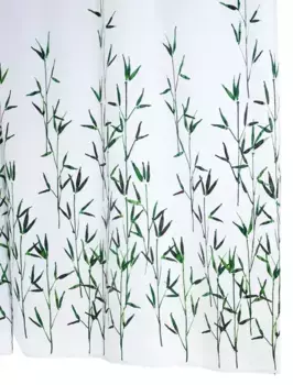 Штора для ванной «Ridder» Bambus 47305 180/200 белая/зелёная