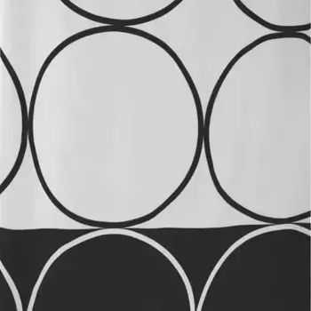 Штора для ванной «Ridder» Circle 46380 180/200 чёрная