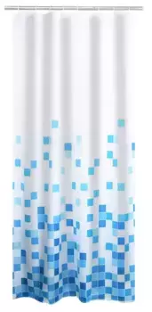Штора для ванной «Ridder» Cubes 403310 180/200 белая/голубая