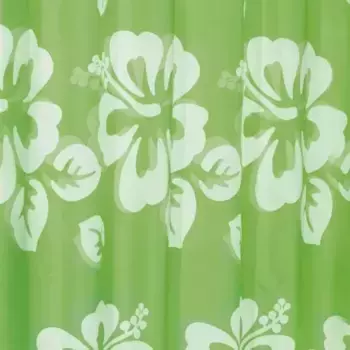 Штора для ванной «Ridder» Flowerpower 42355 180/200 зелёная