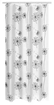 Штора для ванной «Ridder» Moonflower 303210 180/200 белая/чёрная