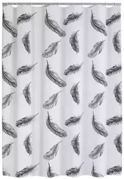 Штора для ванной «Ridder» Romantic 3102310 180/200 белая/чёрная