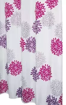 Штора для ванной «Ridder» Sandra 403060 180/200 белая/фиолетовая