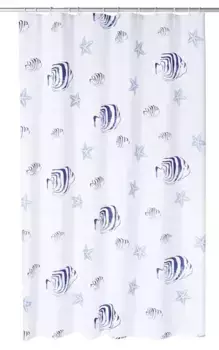 Штора для ванной «Ridder» Skalar 47360 180/200 белая/синяя