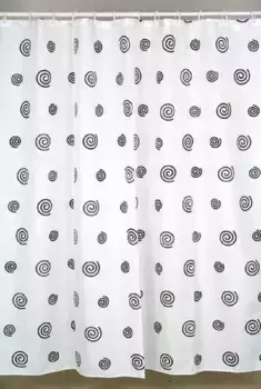 Штора для ванной «Ridder» Snail 403130 180/200 белая/серая