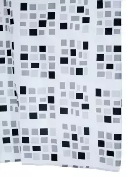 Штора для ванной «Ridder» Stones 140320 180/200 белая/чёрная