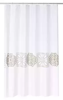 Штора для ванной «Ridder» Tunis 46359 180/200 белая/бежевая