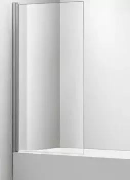 Шторка на ванну стеклянная «Акватек» 08015CH 80/150 прозрачная/хром универсальная