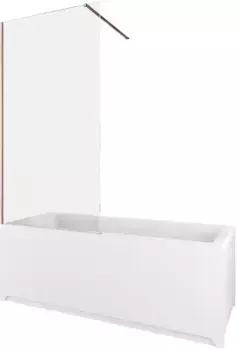 Шторка на ванну стеклянная «Allen Brau» Infinity 3 80/160 прозрачная/медь брашированная универсальная