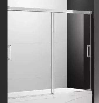 Шторка на ванну стеклянная «Cezares» TANDEM-SOFT-VF-2-200/145-C-Cr-IV прозрачная