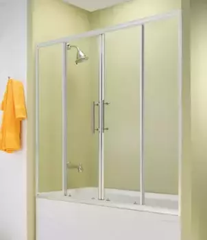 Шторка на ванну стеклянная «Esbano» ES-1415 150/140 прозрачная/хром