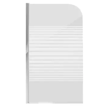 Шторка на ванну стеклянная «Grossman» GR-100P 80/140 прозрачная с полосами универсальная