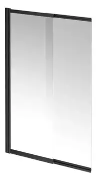 Шторка на ванну стеклянная «Kerama Marazzi» Vetro 100/150 прозрачная/чёрная универсальная