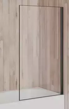 Шторка на ванну стеклянная «Paini» ScreenWT80C 80/140 прозрачная/чёрная универсальная