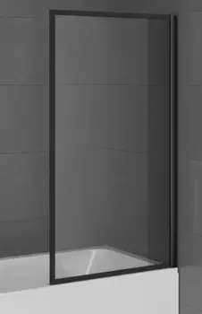 Шторка на ванну стеклянная «Paini» ScreenWT80F 80/140 принт рамка/чёрная универсальная