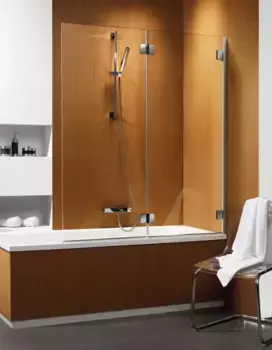 Шторка на ванну стеклянная «Radaway» Carena PND 130/150 прозрачная/хром правая