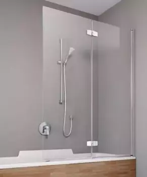 Шторка на ванну стеклянная «Radaway» Essenza New PND 120/150 прозрачная/хром правая