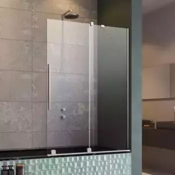 Шторка на ванну стеклянная «Radaway» Furo PND II 100/150 прозрачная/хром правая