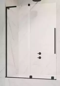 Шторка на ванну стеклянная «Radaway» Furo SL PND II Door 120/150 прозрачная/чёрная левая