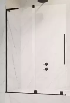 Шторка на ванну стеклянная «Radaway» Furo SL PND II Door 100/150 прозрачная/чёрная левая