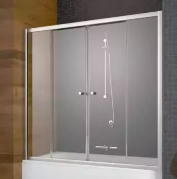 Шторка на ванну стеклянная «Radaway» Vesta DW 180/150 крапинка/хром