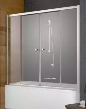 Шторка на ванну стеклянная «Radaway» Vesta DW 140/150 крапинка/хром