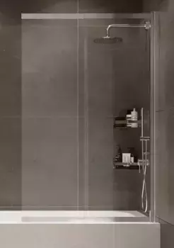 Шторка на ванну стеклянная «Terminus» Ното 01 90/150 прозрачная/хром универсальная