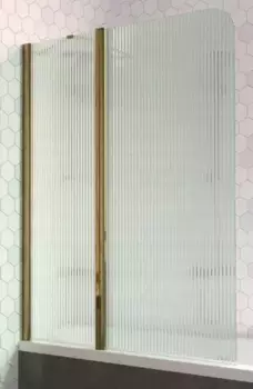 Шторка на ванну стеклянная «Vegas Glass» E2V Lux ST 125/150 Moru/бронза левая