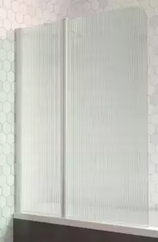 Шторка на ванну стеклянная «Vegas Glass» E2V Lux ST 115/150 Moru/белая левая