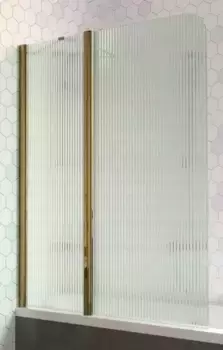 Шторка на ванну стеклянная «Vegas Glass» E2V Lux ST 115/150 Moru/бронза левая