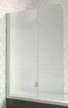 Шторка на ванну стеклянная «Vegas Glass» E2V Lux 120/150 Moru/белая левая