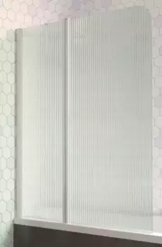 Шторка на ванну стеклянная «Vegas Glass» E2V Lux ST 125/150 Moru/белая левая