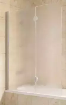 Шторка на ванну стеклянная «Vegas Glass» E2V Lux 120/150 шиншилла/хром матовая левая