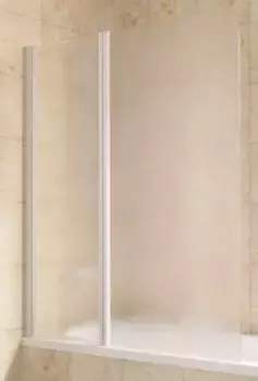 Шторка на ванну стеклянная «Vegas Glass» E2V Lux ST 125/150 шиншилла/белая левая