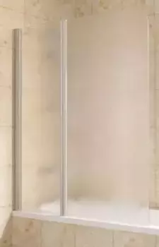 Шторка на ванну стеклянная «Vegas Glass» E2V Lux ST 125/150 шиншилла/хром матовая левая
