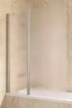 Шторка на ванну стеклянная «Vegas Glass» E2V Lux ST 115/150 шиншилла/хром глянцевая левая