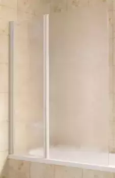 Шторка на ванну стеклянная «Vegas Glass» E2V Lux ST 115/150 шиншилла/белая левая