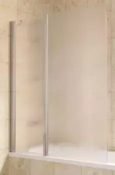 Шторка на ванну стеклянная «Vegas Glass» E2V Lux ST 125/150 шиншилла/хром глянцевая левая